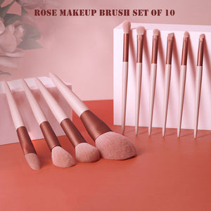 
            
                تحميل الصورة إلى عارض المعرض، Rose Makeup Brush Set Of 10
            
        