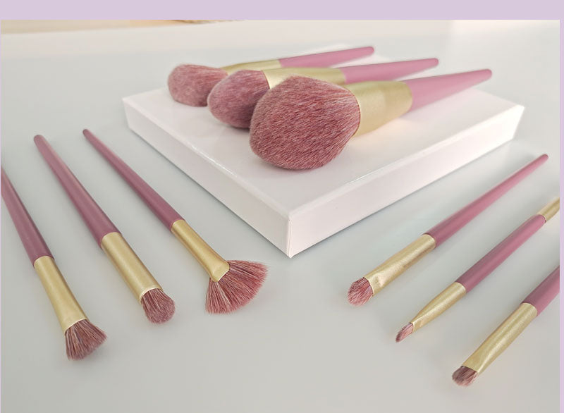 
            
                تحميل الصورة إلى عارض المعرض، Lavender Makeup Brush Set Of 9
            
        